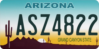 AZ license plate ASZ4822