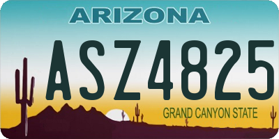 AZ license plate ASZ4825
