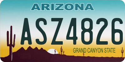 AZ license plate ASZ4826