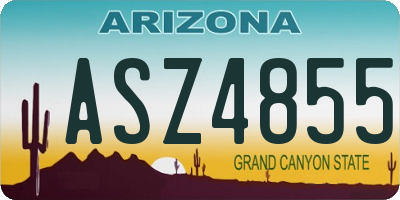 AZ license plate ASZ4855