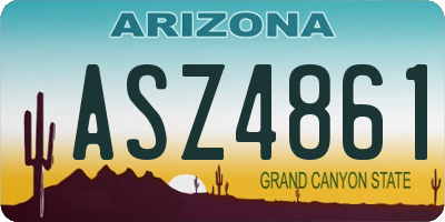 AZ license plate ASZ4861
