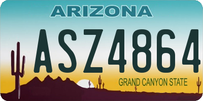 AZ license plate ASZ4864