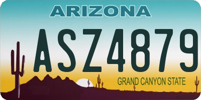 AZ license plate ASZ4879