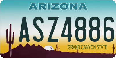 AZ license plate ASZ4886