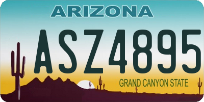 AZ license plate ASZ4895