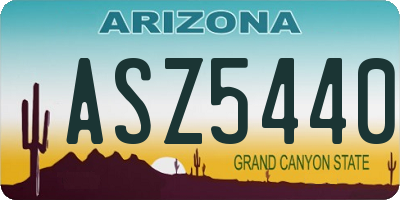 AZ license plate ASZ5440