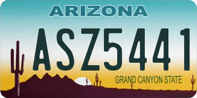 AZ license plate ASZ5441