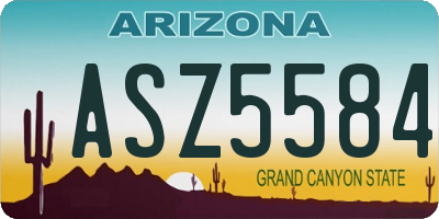 AZ license plate ASZ5584