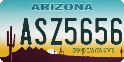 AZ license plate ASZ5656