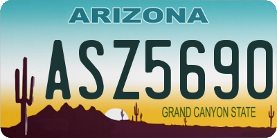 AZ license plate ASZ5690