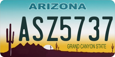 AZ license plate ASZ5737