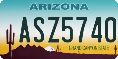 AZ license plate ASZ5740
