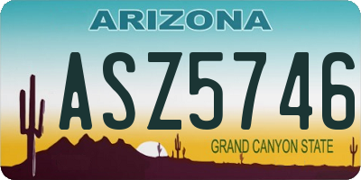 AZ license plate ASZ5746