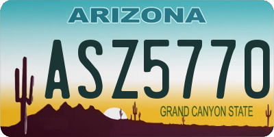 AZ license plate ASZ5770