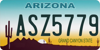 AZ license plate ASZ5779