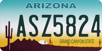 AZ license plate ASZ5824