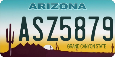 AZ license plate ASZ5879