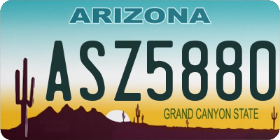 AZ license plate ASZ5880