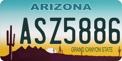 AZ license plate ASZ5886