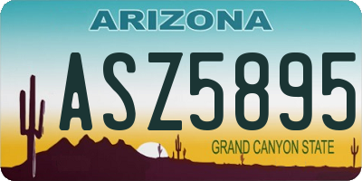 AZ license plate ASZ5895