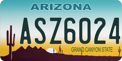 AZ license plate ASZ6024
