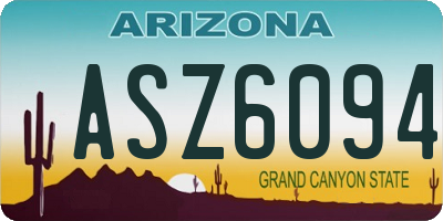AZ license plate ASZ6094