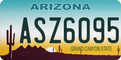 AZ license plate ASZ6095