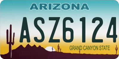 AZ license plate ASZ6124