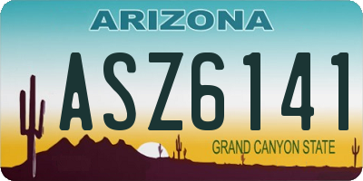 AZ license plate ASZ6141