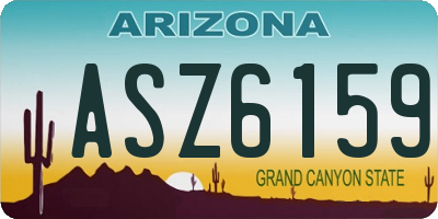 AZ license plate ASZ6159