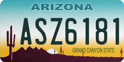 AZ license plate ASZ6181