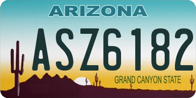 AZ license plate ASZ6182