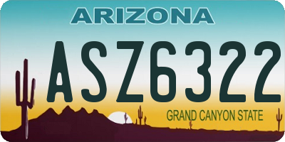 AZ license plate ASZ6322