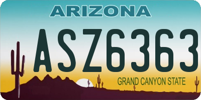 AZ license plate ASZ6363