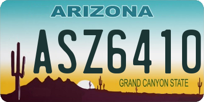 AZ license plate ASZ6410