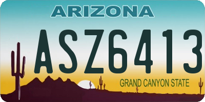 AZ license plate ASZ6413