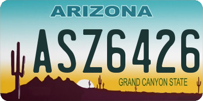 AZ license plate ASZ6426