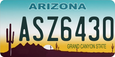 AZ license plate ASZ6430