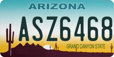 AZ license plate ASZ6468