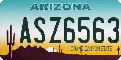 AZ license plate ASZ6563