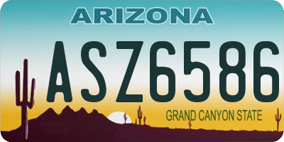 AZ license plate ASZ6586