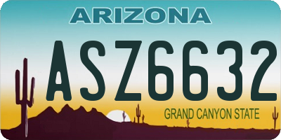 AZ license plate ASZ6632