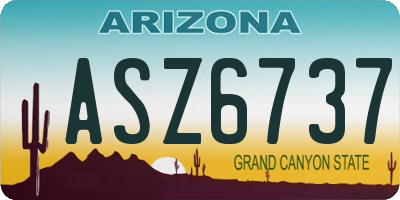 AZ license plate ASZ6737