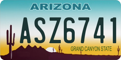 AZ license plate ASZ6741