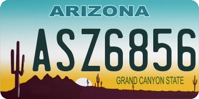 AZ license plate ASZ6856