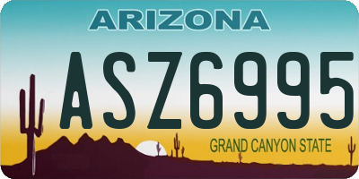 AZ license plate ASZ6995