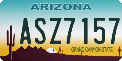 AZ license plate ASZ7157