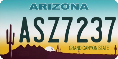 AZ license plate ASZ7237