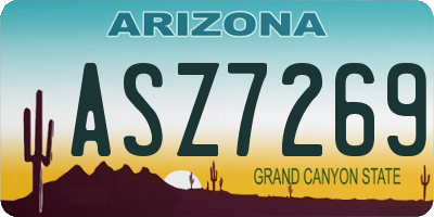 AZ license plate ASZ7269