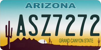 AZ license plate ASZ7272